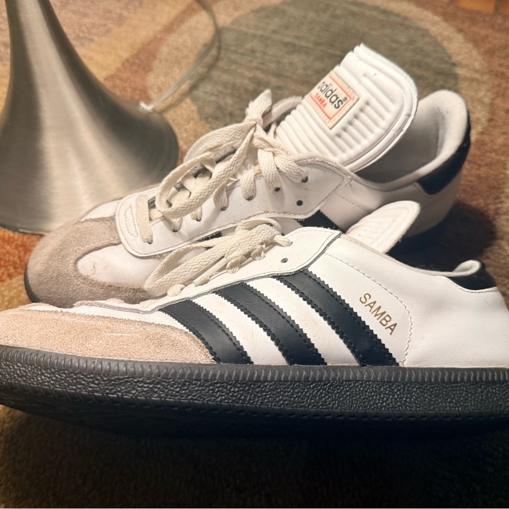 Adidas Samba White and Black Trainers